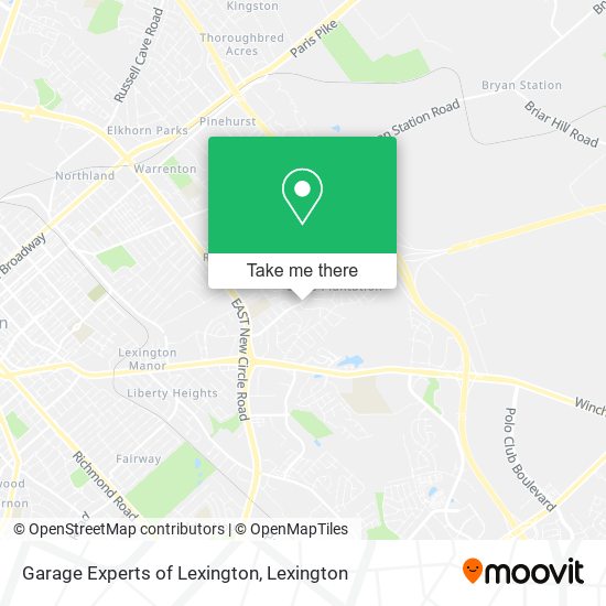 Garage Experts of Lexington map