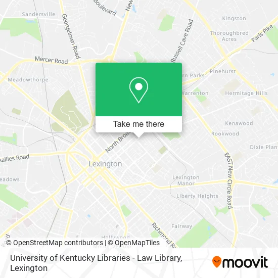 Mapa de University of Kentucky Libraries - Law Library
