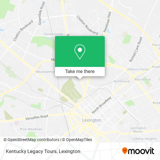 Kentucky Legacy Tours map