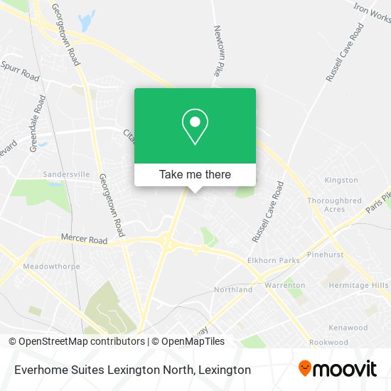 Mapa de Everhome Suites Lexington North