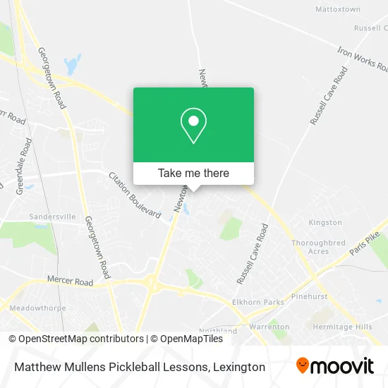 Matthew Mullens Pickleball Lessons map