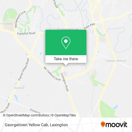 Georgetown Yellow Cab map