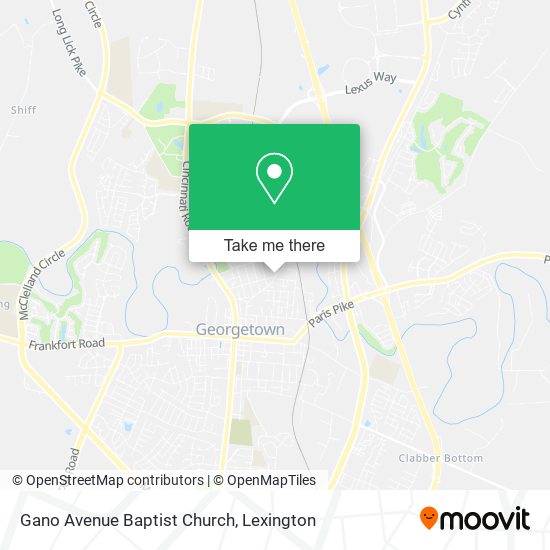 Gano Avenue Baptist Church map
