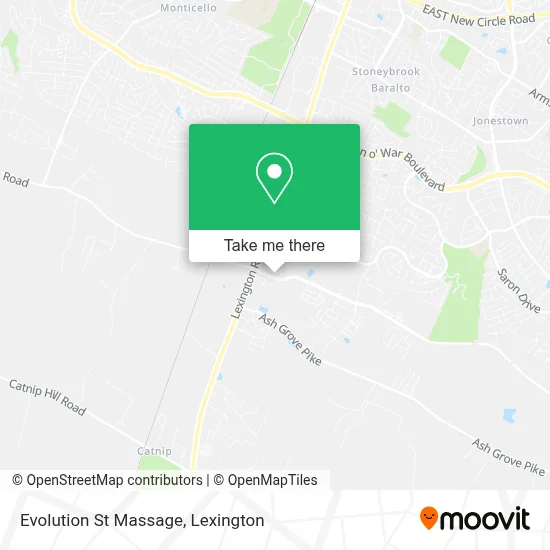 Evolution St Massage map