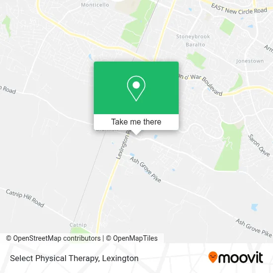 Select Physical Therapy map