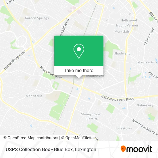 USPS Collection Box - Blue Box map