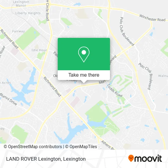 LAND ROVER Lexington map