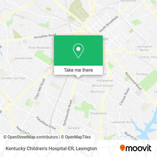 Kentucky Children's Hospital-ER map