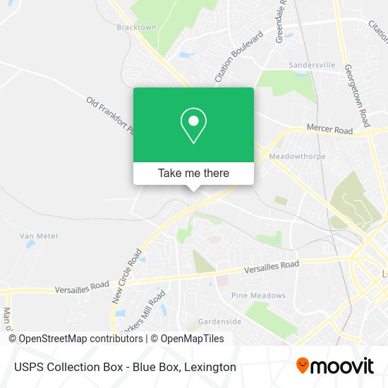 USPS Collection Box - Blue Box map