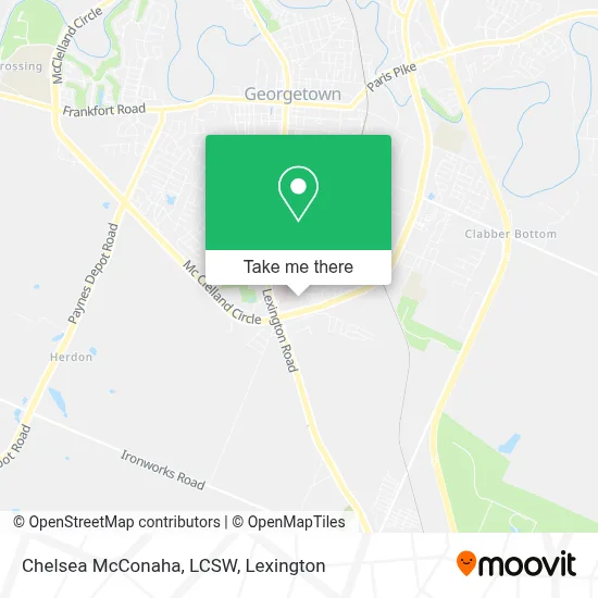 Chelsea McConaha, LCSW map