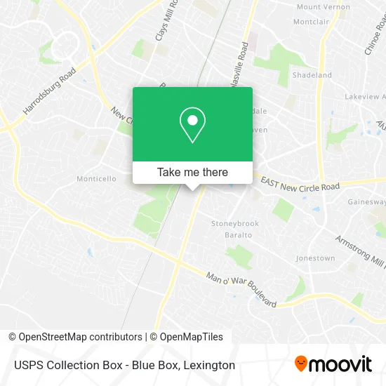 Mapa de USPS Collection Box - Blue Box