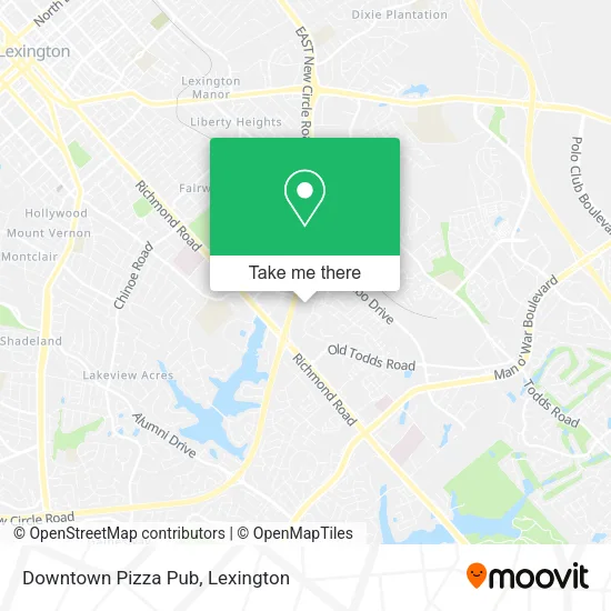 Downtown Pizza Pub map