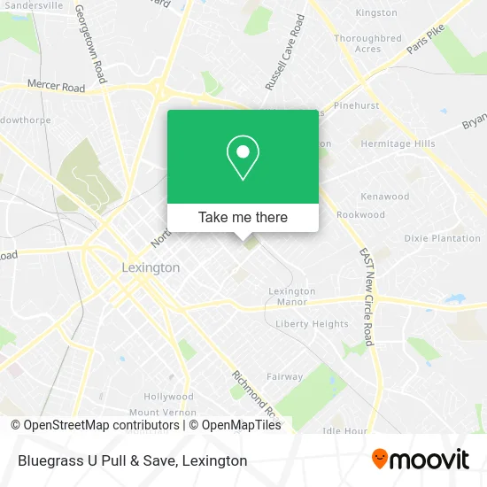 Bluegrass U Pull & Save map