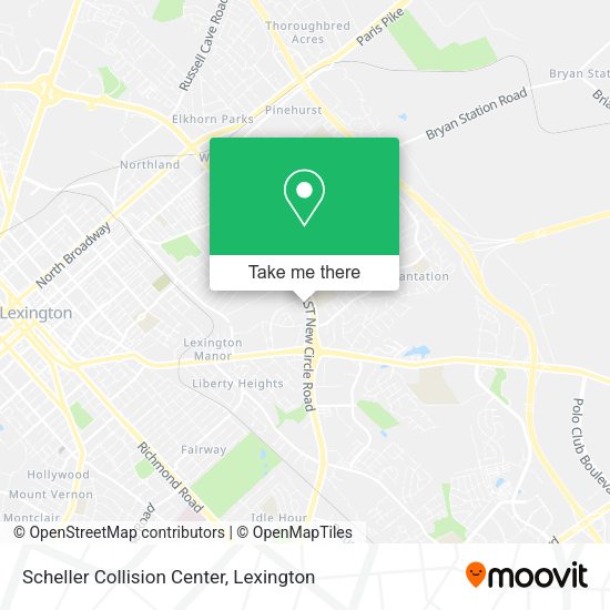 Scheller Collision Center map