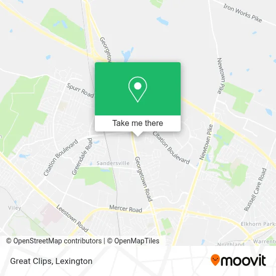 Great Clips map