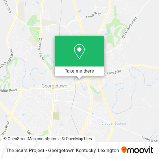 The Scars Project - Georgetown Kentucky map