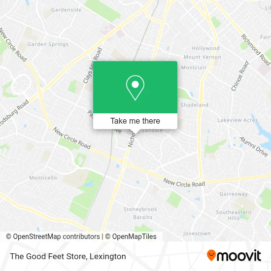 The Good Feet Store map