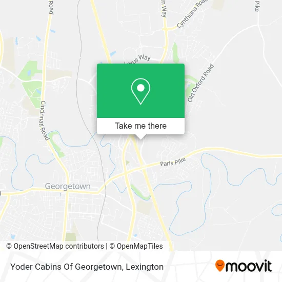 Yoder Cabins Of Georgetown map