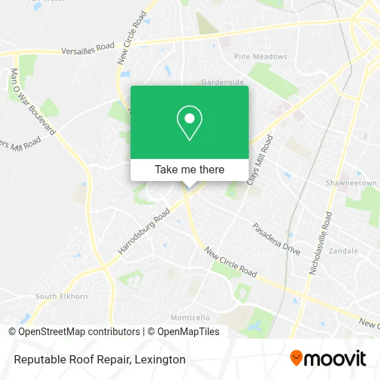 Reputable Roof Repair map