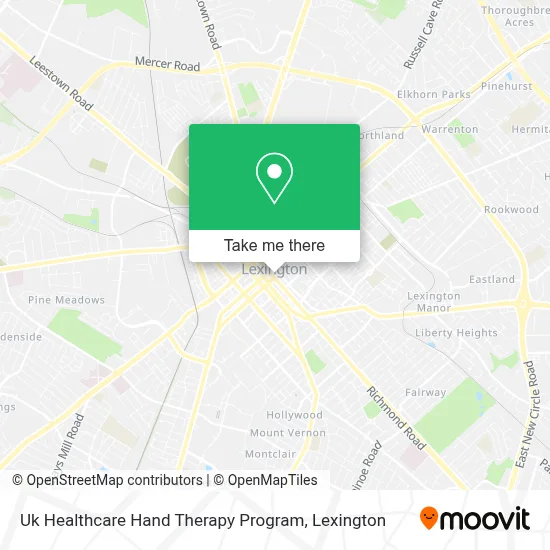 Uk Healthcare Hand Therapy Program map