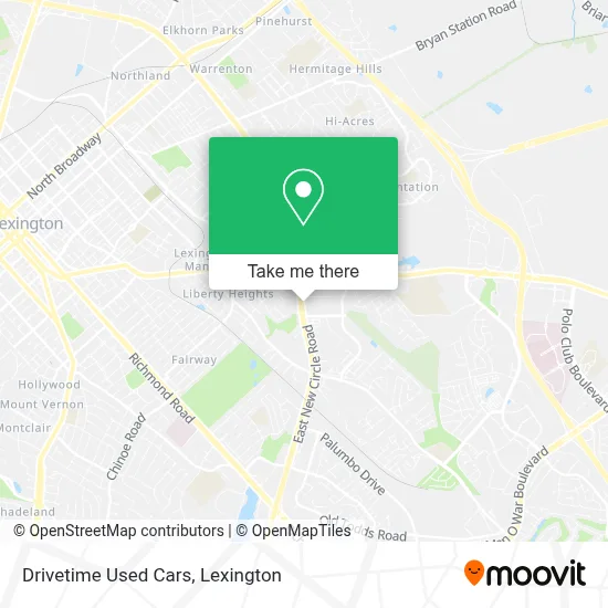 Drivetime Used Cars map