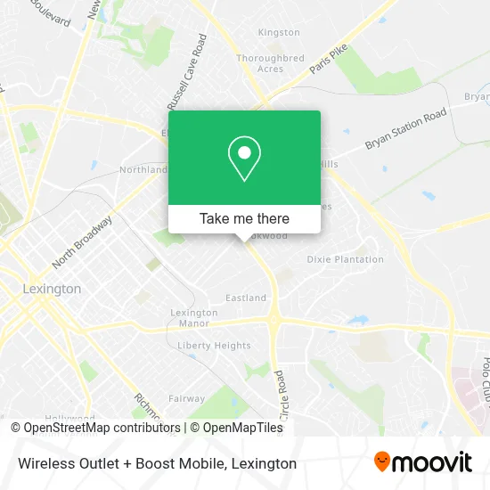 Wireless Outlet + Boost Mobile map