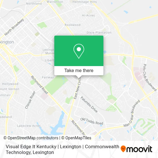 Visual Edge It Kentucky | Lexington | Commonwealth Technology map