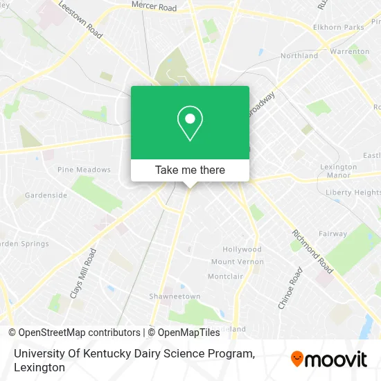 University Of Kentucky Dairy Science Program map