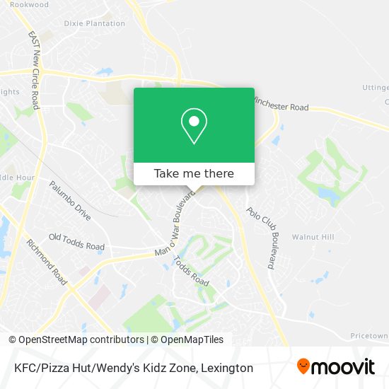 Mapa de KFC / Pizza Hut / Wendy's Kidz Zone