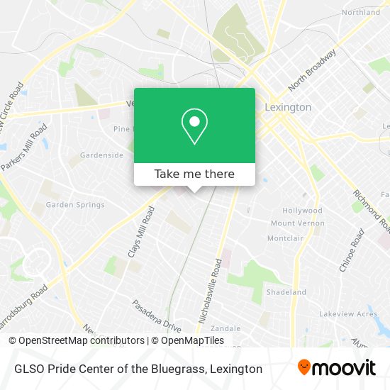 GLSO Pride Center of the Bluegrass map