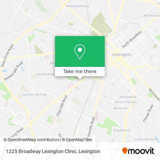 1225 Broadway Lexington Clinic map