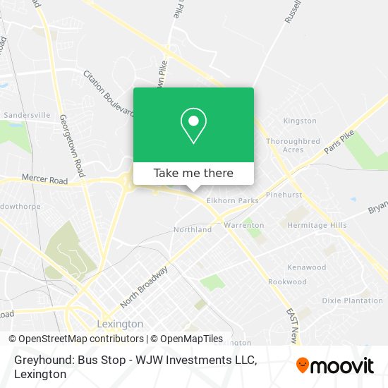 Greyhound: Bus Stop - WJW Investments LLC map