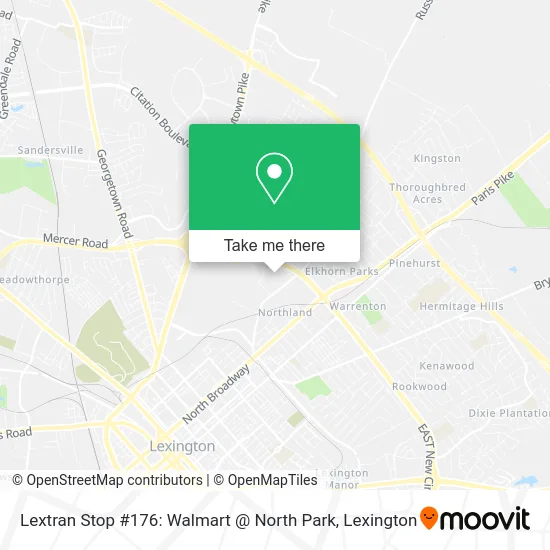 Lextran Stop #176: Walmart @ North Park map