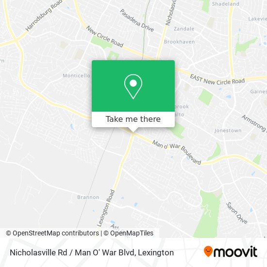 Nicholasville Rd / Man O' War Blvd map