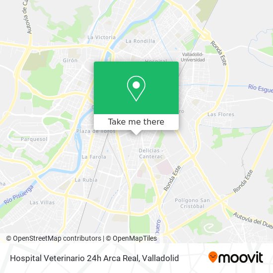 mapa Hospital Veterinario 24h Arca Real