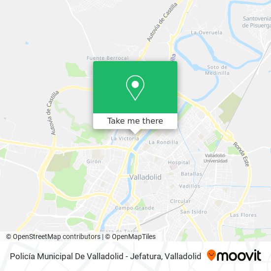 Policía Municipal De Valladolid - Jefatura map