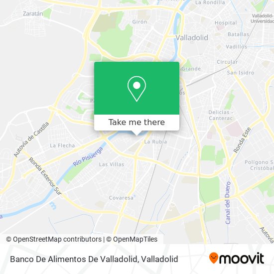 mapa Banco De Alimentos De Valladolid