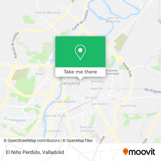 El Niño Perdido map