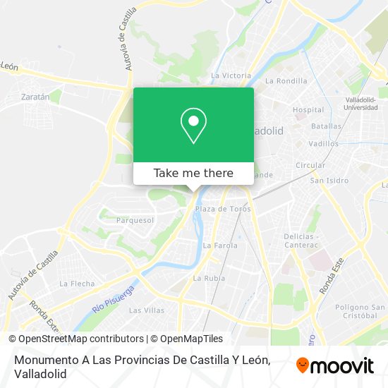 Monumento A Las Provincias De Castilla Y León map