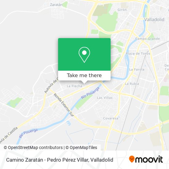 Camino Zaratán - Pedro Pérez Villar map