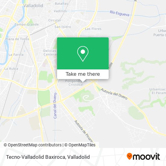 Tecno-Valladolid Baxiroca map