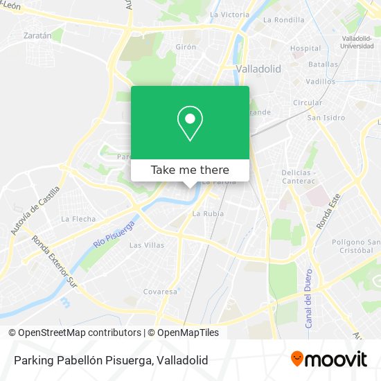 Parking Pabellón Pisuerga map