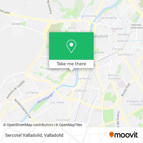 Sercotel Valladolid map