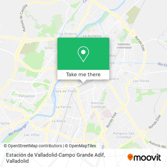 mapa Estación de Valladolid-Campo Grande Adif