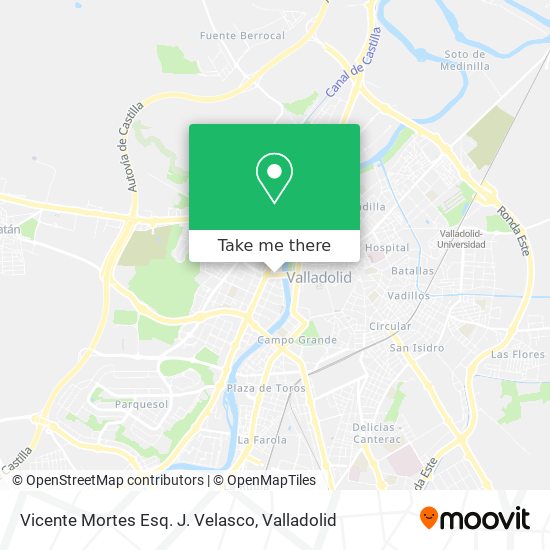 Vicente Mortes Esq. J. Velasco map