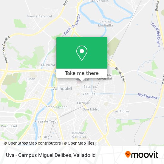 mapa Uva - Campus Miguel Delibes
