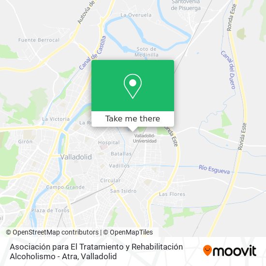 Asociación para El Tratamiento y Rehabilitación Alcoholismo - Atra map