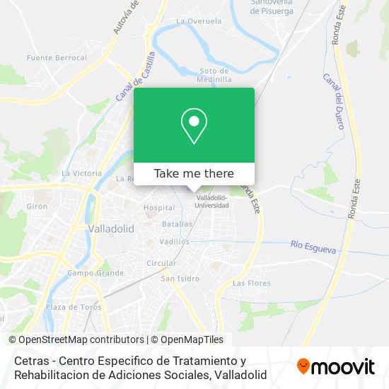 Cetras - Centro Especifico de Tratamiento y Rehabilitacion de Adiciones Sociales map