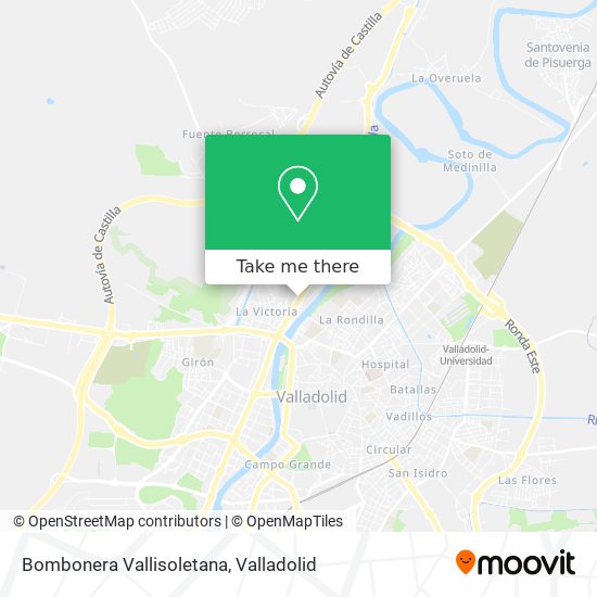 Bombonera Vallisoletana map