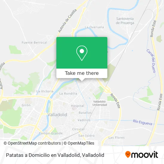 Patatas a Domicilio en Valladolid map